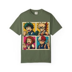 My Hero Academia - Pop Art Style - Unisex Garment-Dyed T-shirt - Colors Variant 2 - Image 37