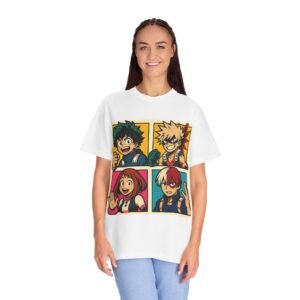 My Hero Academia - Pop Art Style - Unisex Garment-Dyed T-shirt - Colors Variant 2 - Image 7