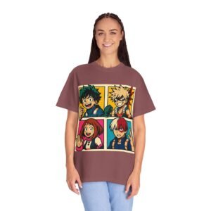 My Hero Academia - Pop Art Style - Unisex Garment-Dyed T-shirt - Colors Variant 2 - Image 15