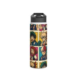 My Hero Academia – Pop Art Style – Stainless Travel Water Bottle - Image 9