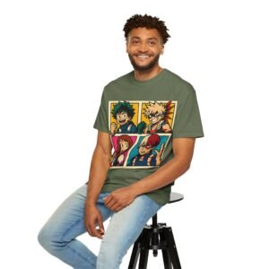 My Hero Academia - Pop Art Style - Unisex Garment-Dyed T-Shirt - Colors Variant 1 - Image 40