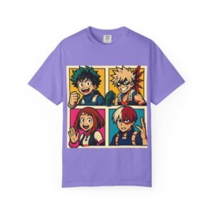 My Hero Academia - Pop Art Style - Unisex Garment-Dyed T-Shirt - Colors Variant 4 - Image 31