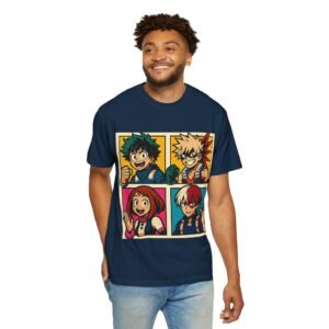 My Hero Academia - Pop Art Style - Unisex Garment-Dyed T-Shirt - Colors Variant 3 - Image 77
