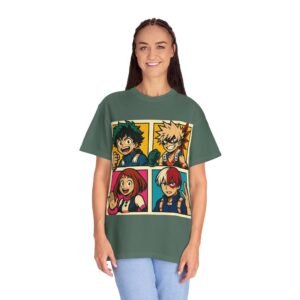 My Hero Academia - Pop Art Style - Unisex Garment-Dyed T-Shirt - Colors Variant 3 - Image 10