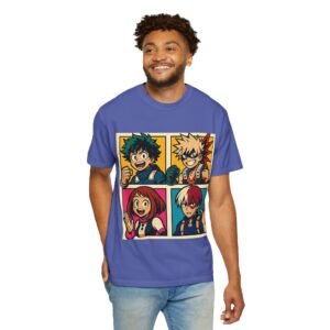 My Hero Academia - Pop Art Style - Unisex Garment-Dyed T-Shirt - Colors Variant 4 - Image 20