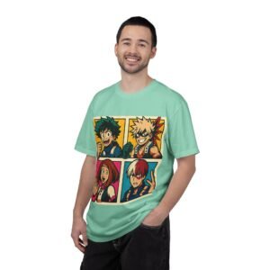 My Hero Academia - Pop Art Style - Unisex Garment-Dyed T-Shirt - Colors Variant 2 - Image 53