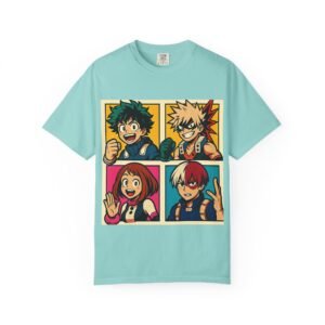 My Hero Academia - Pop Art Style - Unisex Garment-Dyed T-Shirt - Colors Variant 3 - Image 1