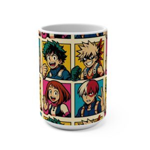 My Hero Academia - Pop Art Style - 15oz Coffee Cup - Image 3