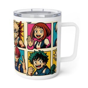 My Hero Academia - Pop Art Style - 10oz Insulated Coffee Mug - Image 6