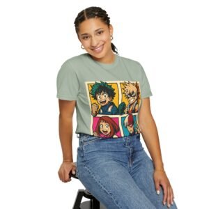 My Hero Academia - Pop Art Style - Unisex Garment-Dyed T-Shirt - Colors Variant 2 - Image 45