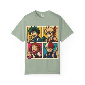 My Hero Academia - Pop Art Style - Unisex Garment-Dyed T-Shirt - Colors Variant 2 - Image 41