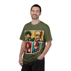 My Hero Academia - Pop Art Style - Unisex Garment-Dyed T-Shirt - Colors Variant 2 - Image 38