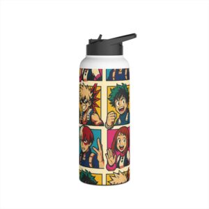 My Hero Academia – Pop Art Style – Stainless Travel Water Bottle - Image 12
