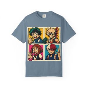 My Hero Academia - Pop Art Style - Unisex Garment-Dyed T-Shirt - Colors Variant 3 - Image 55