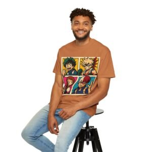 My Hero Academia - Pop Art Style - Unisex Garment-Dyed T-Shirt - Colors Variant 4 - Image 9