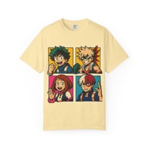 My Hero Academia - Pop Art Style - Unisex Garment-Dyed T-Shirt - Colors Variant 2 - Image 1