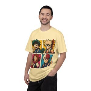 My Hero Academia - Pop Art Style - Unisex Garment-Dyed T-Shirt - Colors Variant 2 - Image 4