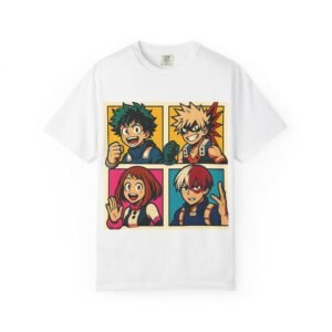 My Hero Academia - Pop Art Style - Unisex Garment-Dyed T-Shirt - Colors Variant 1 - Image 5