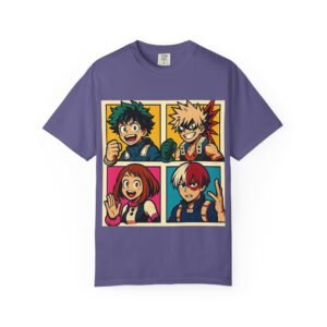 My Hero Academia - Pop Art Style - Unisex Garment-Dyed T-Shirt - Colors Variant 4 - Image 1