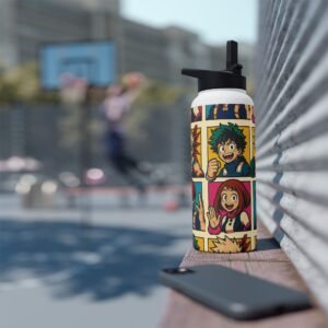 My Hero Academia – Pop Art Style – Stainless Travel Water Bottle - Image 10