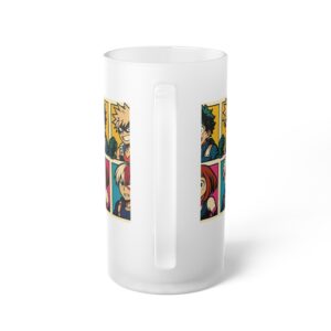 My Hero Academia - Pop Art Style - Frosted Glass Beer Mug - Image 5