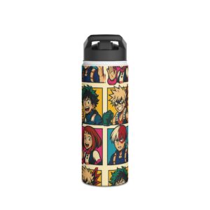 My Hero Academia – Pop Art Style – Stainless Travel Water Bottle - Image 6