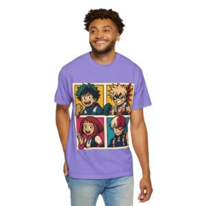My Hero Academia - Pop Art Style - Unisex Garment-Dyed T-Shirt - Colors Variant 4 - Image 35