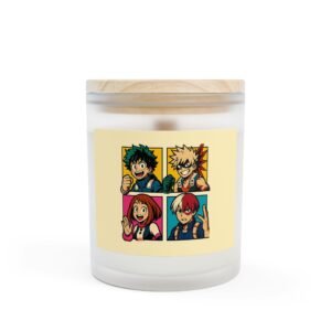My Hero Academia - Pop Art Style - Frosted Glass Candle 11oz - Image 1