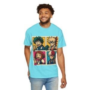 My Hero Academia - Pop Art Style - Unisex Garment-Dyed T-Shirt - Colors Variant 3 - Image 29