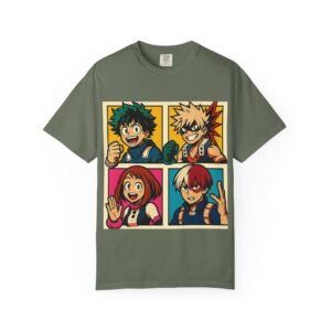 My Hero Academia - Pop Art Style - Unisex Garment-Dyed T-Shirt - Colors Variant 2 - Image 46