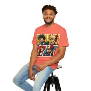 My Hero Academia - Pop Art Style - Unisex Garment-Dyed T-Shirt - Colors Variant 1 - Image 12