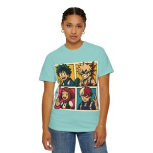 My Hero Academia - Pop Art Style - Unisex Garment-Dyed T-Shirt - Colors Variant 3 - Image 4