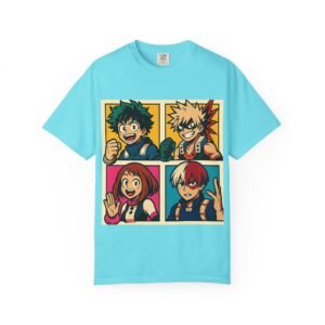 My Hero Academia - Pop Art Style - Unisex Garment-Dyed T-Shirt - Colors Variant 3 - Image 25