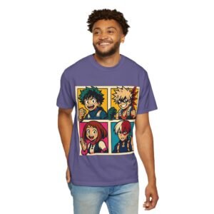 My Hero Academia - Pop Art Style - Unisex Garment-Dyed T-Shirt - Colors Variant 4 - Image 5