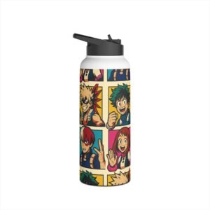 My Hero Academia – Pop Art Style – Stainless Travel Water Bottle - Image 13