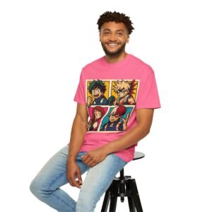 My Hero Academia - Pop Art Style - Unisex Garment-Dyed T-Shirt - Colors Variant 4 - Image 49