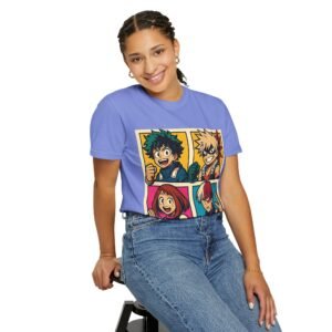 My Hero Academia - Pop Art Style - Unisex Garment-Dyed T-Shirt - Colors Variant 4 - Image 13