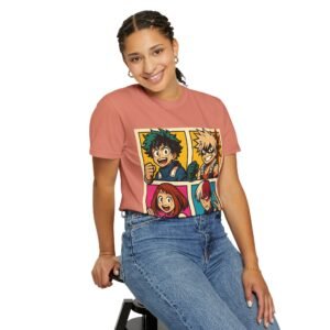 My Hero Academia - Pop Art Style - Unisex Garment-Dyed T-Shirt - Colors Variant 2 - Image 15