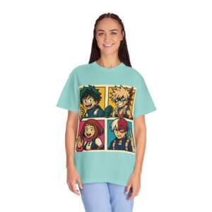 My Hero Academia - Pop Art Style - Unisex Garment-Dyed T-Shirt - Colors Variant 3 - Image 5
