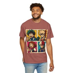 My Hero Academia - Pop Art Style - Unisex Garment-Dyed T-Shirt - Colors Variant 4 - Image 75