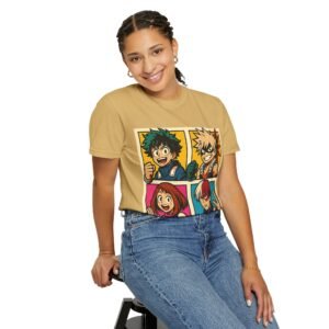 My Hero Academia - Pop Art Style - Unisex Garment-Dyed T-Shirt - Colors Variant 2 - Image 25