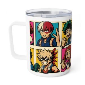 My Hero Academia - Pop Art Style - 10oz Insulated Coffee Mug - Image 5