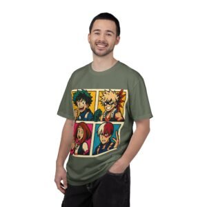 My Hero Academia - Pop Art Style - Unisex Garment-Dyed T-Shirt - Colors Variant 2 - Image 48