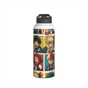 My Hero Academia – Pop Art Style – Stainless Travel Water Bottle - Image 12