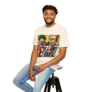 My Hero Academia - Pop Art Style - Unisex Garment-Dyed T-Shirt - Colors Variant 1 - Image 20