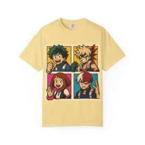 My Hero Academia - Pop Art Style - Unisex Garment-Dyed T-Shirt - Colors Variant 2 - Image 31