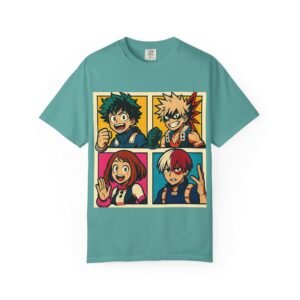 My Hero Academia - Pop Art Style - Unisex Garment-Dyed T-Shirt - Colors Variant 3 - Image 13