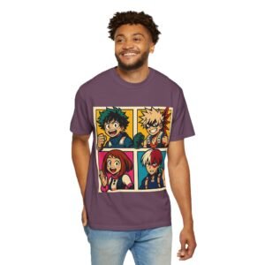 My Hero Academia - Pop Art Style - Unisex Garment-Dyed T-Shirt - Colors Variant 4 - Image 55