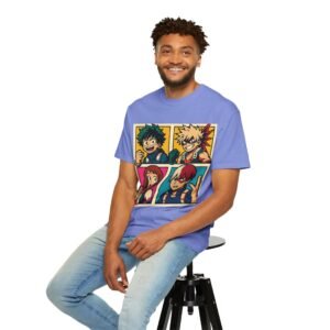 My Hero Academia - Pop Art Style - Unisex Garment-Dyed T-Shirt - Colors Variant 4 - Image 14