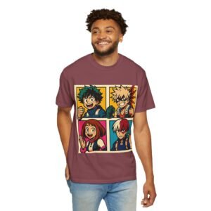 My Hero Academia - Pop Art Style - Unisex Garment-Dyed T-Shirt - Colors Variant 4 - Image 60
